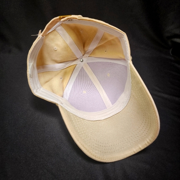 Aroura Borealis Rhinestone Dollar Sign Beige Baseball Cap - Picture 11 of 14